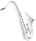 Silver Saxophone PNG Clipart