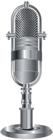 Studio Microphone Silver PNG Clip Art Image