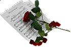 Transparent Sheet Music with Rose