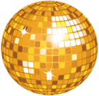 Yellow Disco Ball PNG Clip Art Image