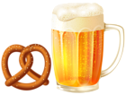 Beer Mug and Pretzel PNG Clip Art Image