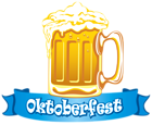 Oktoberfest Banner with Beer PNG Clipart Image