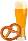 Oktoberfest Beer and Pretzel Transparent Clip Art Image