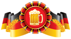 Oktoberfest Decor German Flag and Beer PNG Clipart Image