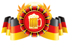 Oktoberfest Decor German Flag with Wheat and Beer PNG Image