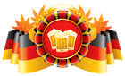 Oktoberfest Decor German Flag with Wheat and Beers Clipart