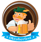 Oktoberfest Decoration Man with Beer PNG Image