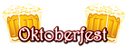 Oktoberfest Text and Beers PNG Clipart Image
