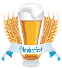 Oktoberfest Beer with Wheat Banner PNG Clipart Image