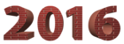 2016 3D Brick PNG Clipart Image