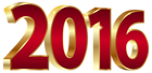 2016 Gold and Red PNG Clipart Image