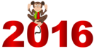 2016 with Monkey PNG Clipart Image