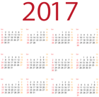 2017 Calendar PNG Transparent Clip Art Image