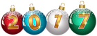 2017 Christmas Balls PNG Clip Art Image