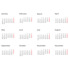 2017 European Calendar PNG Image