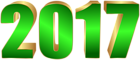 2017 Gold and Green PNG Clipart Image