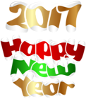 2017 Happy New Year Transparent PNG Clip Art Image