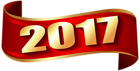 2017 Red Banner PNG Clip Art Image