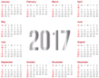 2017 Transparent Calendar PNG Clip Art Image