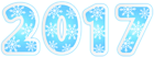 2017 with Snowflakes PNG Clipart Image