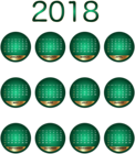2018 Calendar Green Transparent PNG Image