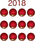 2018 Calendar Red Transparent PNG Image