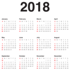 2018 Calendar Transparent PNG Clip Art Image