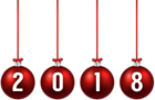 2018 Christmas Balls PNG Clip Art Image