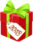 2018 Gift Box PNG Clip Art Image