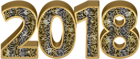 2018 Gold Deco PNG Clipart Image