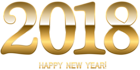 2018 Gold Happy New Year PNG Clip Art