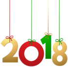 2018 Hanging Decoration PNG Clip Art Image