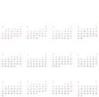 2018 Transparent Calendar Clip Art