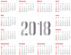 2018 Transparent Calendar PNG Clip Art Image