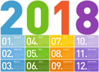 2018 Transparent Calendar PNG Image