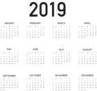 2019 Calendar Large Transparent PNG Image