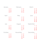 2019 Calendar Transparent PNG Image