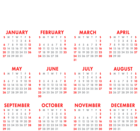 2019 Calendar Transparent PNG Image