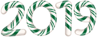 2019 Candy Cane Green PNG Clip Art Image