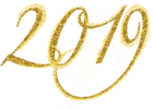 2019 Decorative Golden PNG Clip Art Image