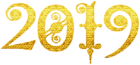 2019 Gold Deco PNG Clip Art Image