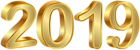 2019 Gold PNG Clipart Image