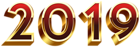 2019 Gold Red PNG Clip Art