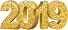 2019 Year Gold Decorative Clip Art