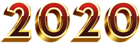 2020 Gold Red PNG Clip Art