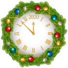 2020 New Year Clock Clip Art Image