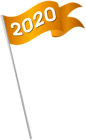 2020 Orange Waving Flag PNG Clipart