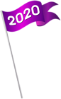 2020 Purple Waving Flag PNG Clipart