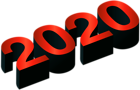 2020 Red Black PNG Clip Art Image