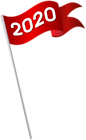 2020 Red Waving Flag PNG Clipart